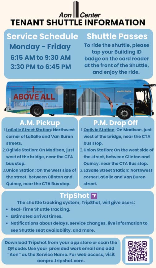 Aon Shuttle Bus Flyer